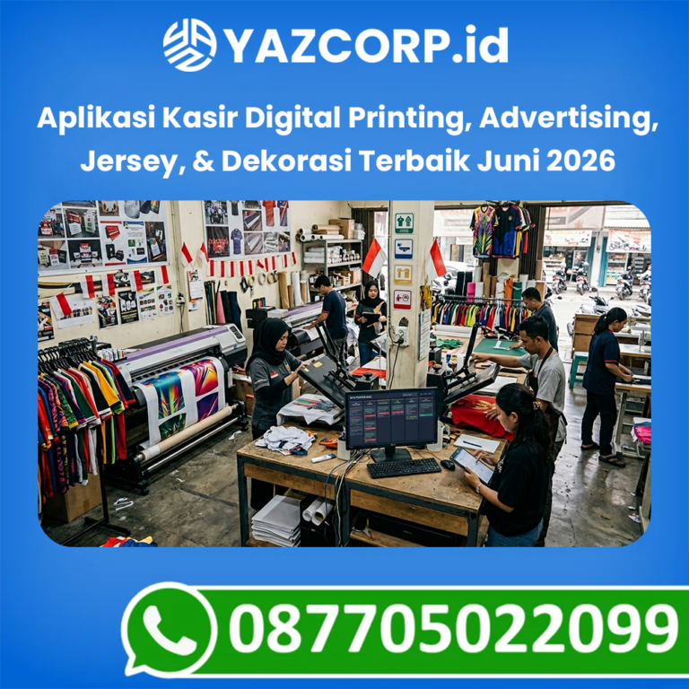 Aplikasi Kasir Digital Printing, Advertising, Jersey, & Dekorasi Terbaik Juni 2026